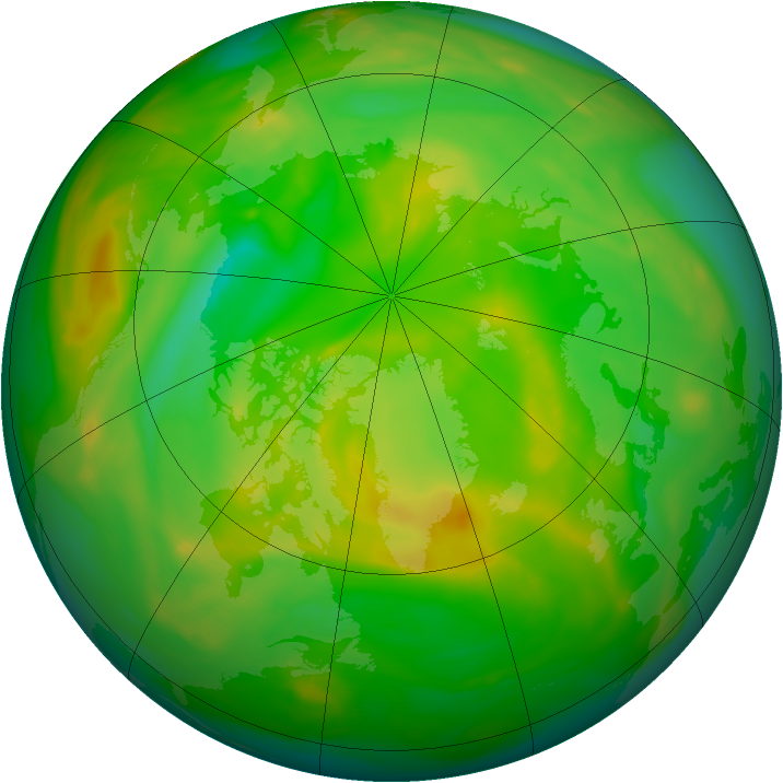 Arctic ozone map for 19 June 2006